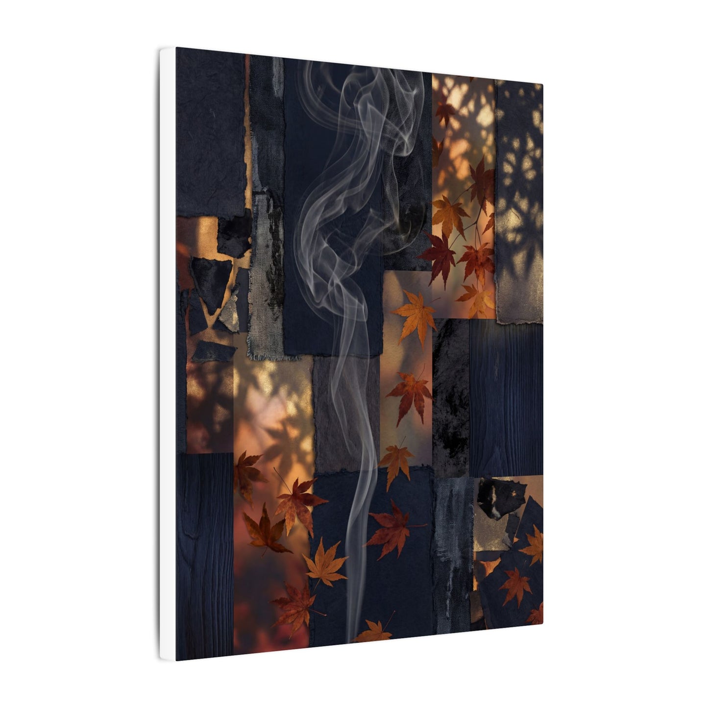 Autumn Incense Smoke Dark Texture Canvas Art | Sophisticated Decor