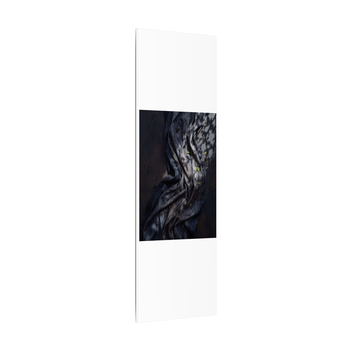 Seijaku Silk Drape Canvas Art - Dark Japandi Dark Texture