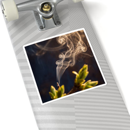 Golden Hour Incense Smoke Sticker - Dark Japandi Kanso