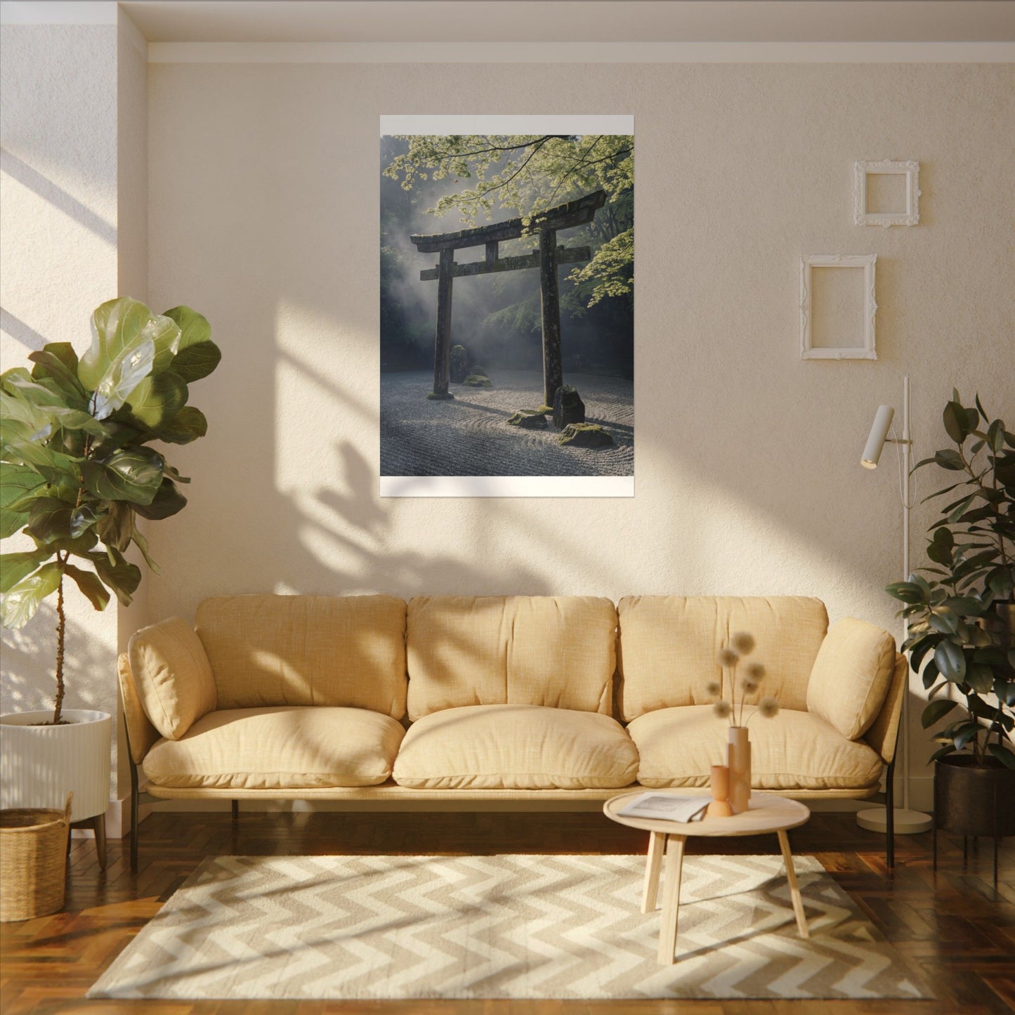 Torii Gate Canvas Art | Spring Zen Karesansui Art