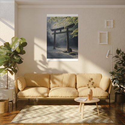 Torii Gate Canvas Art | Spring Zen Karesansui Art