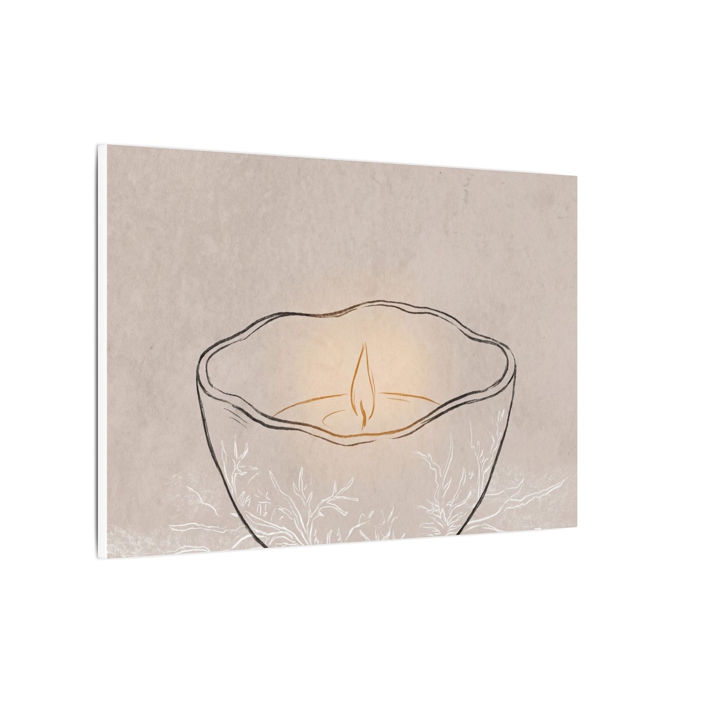 Ceramic Bowl Minimal Line Canvas Art | Neutral Japandi Art