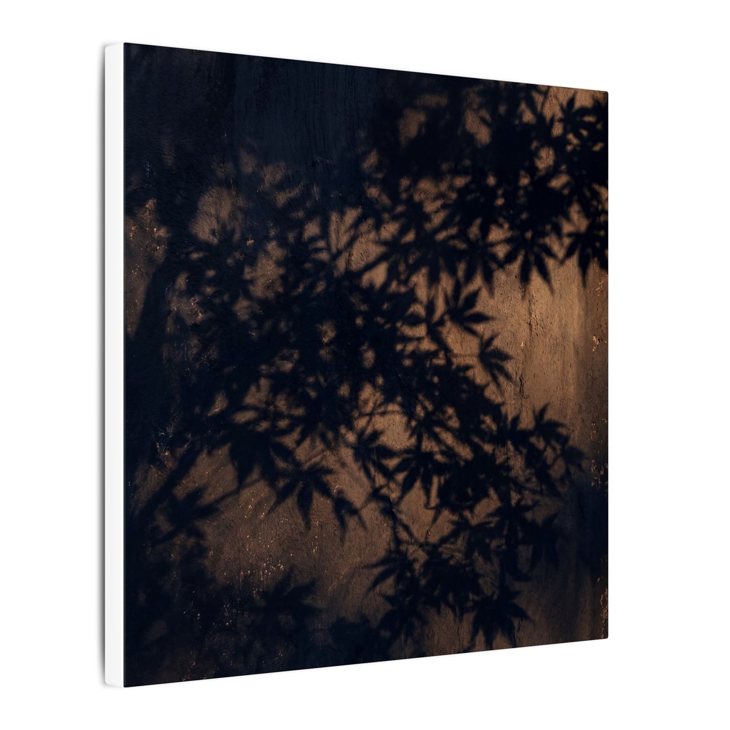 Shadow Play Autumn Canvas Art | Dark Japandi Atmospheric Design