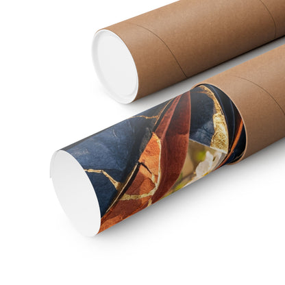 Golden Hour Paper Fold Wall Art Print - Kintsugi Ma