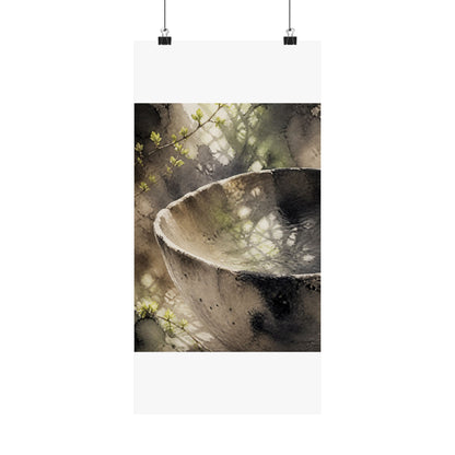 Ceramic Bowl Spring Wall Art Print | Japandi Cozy Design