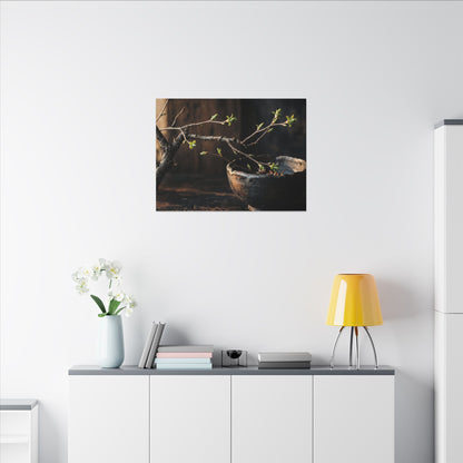 Spring Ceramic Bowl Moody Minimal Canvas Art | Atmospheric Decor Art Print