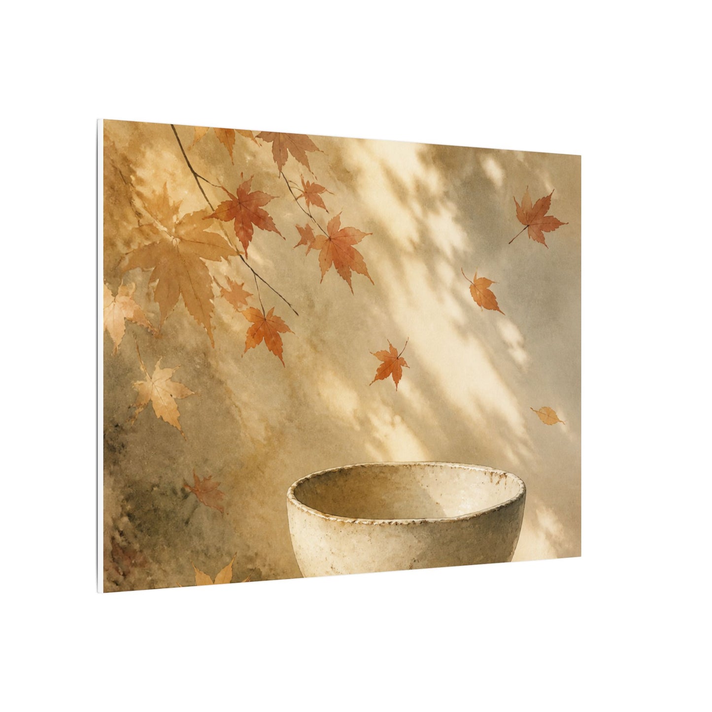 Japandi Ceramic Bowl in Dappled | Watercolor Canvas Art
