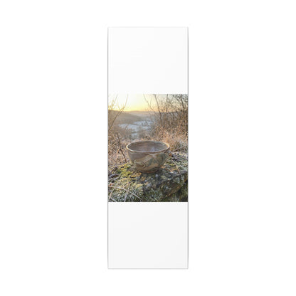 Golden Hour Ceramic Bowl Canvas Art - Japandi Shibui