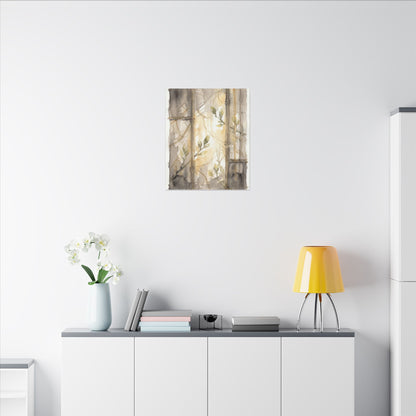 Shoji Screen Spring Canvas Art | Japandi Cozy Design