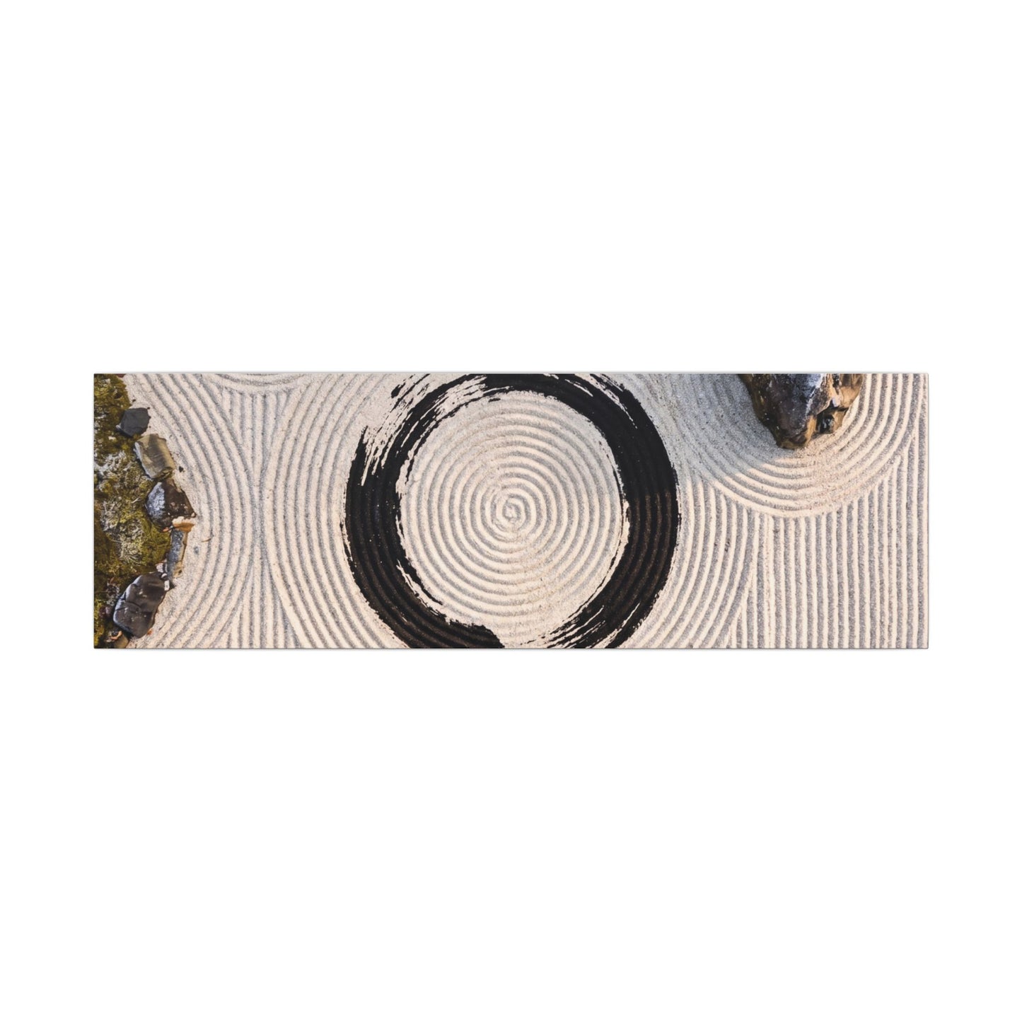 Rock Garden Canvas Art | Winter Zen Enso Art