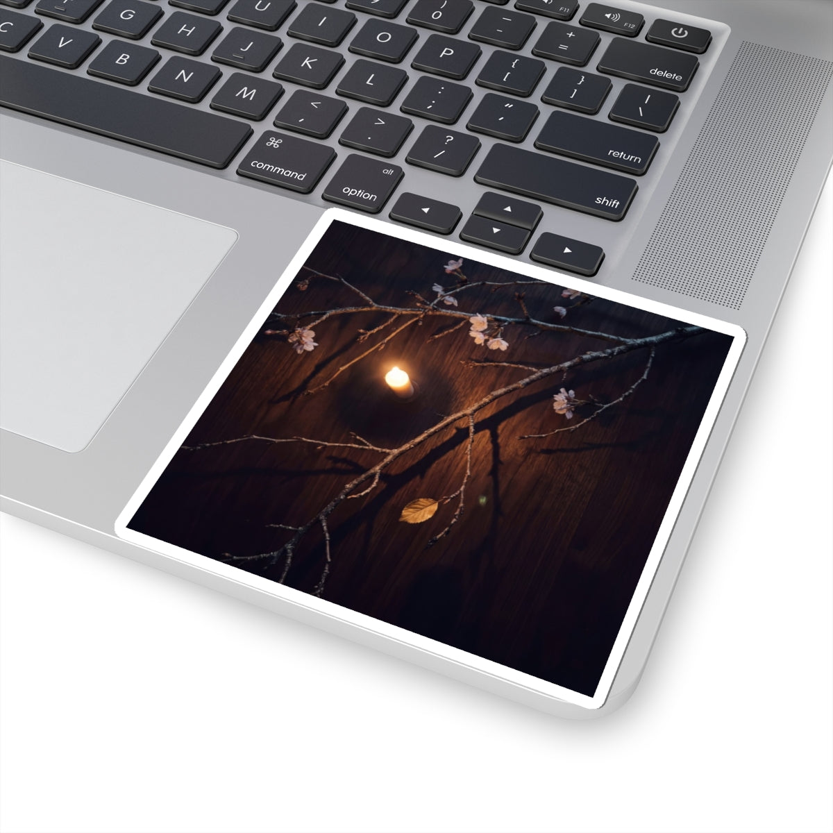 Candlelight Cherry Blossom Sticker - Dark Japandi Datsuzoku