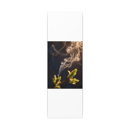Golden Hour Incense Smoke Canvas Art - Dark Japandi Kanso