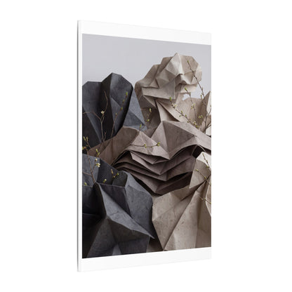 Neutral Paper Fold Canvas Art - Texture Japandi