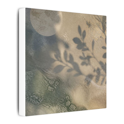 Japandi Shadow Play in Moonlight | Texture Canvas Art