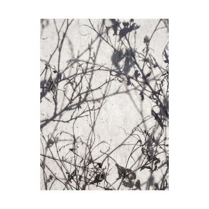 Shadow Play Wall Art Print | Winter Japandi Japanese Pattern Art
