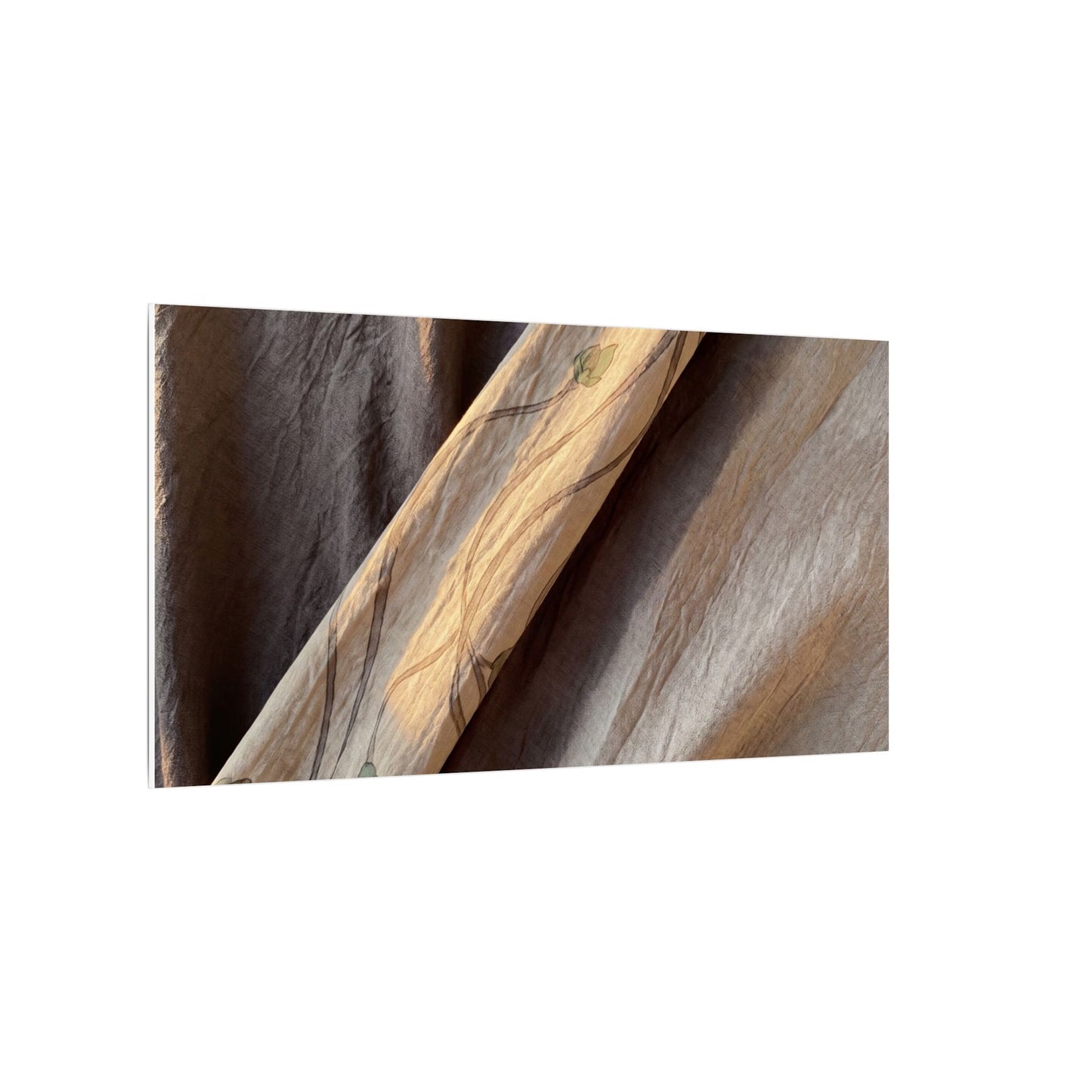 Warm Silk Drape Canvas Art - Japanese Pattern Japandi