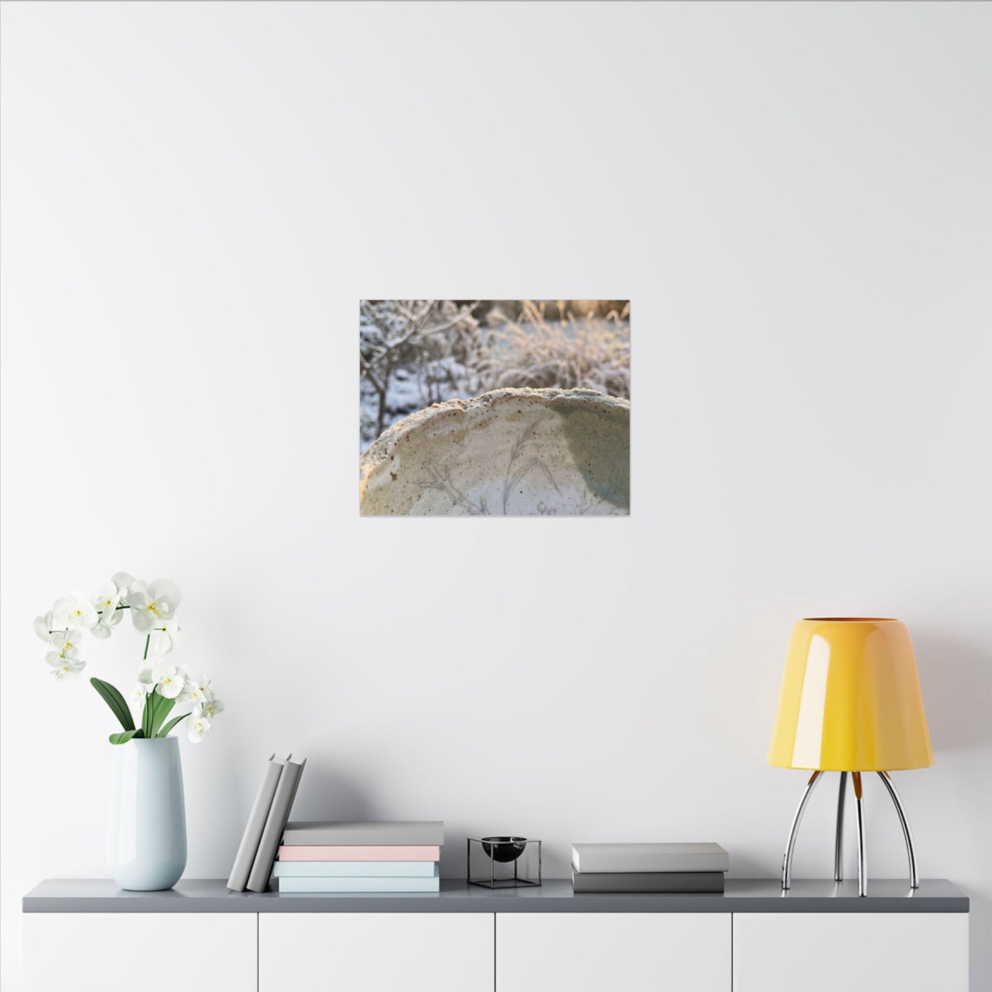 Ceramic Bowl Canvas Art | Winter Japandi Minimal Line Art