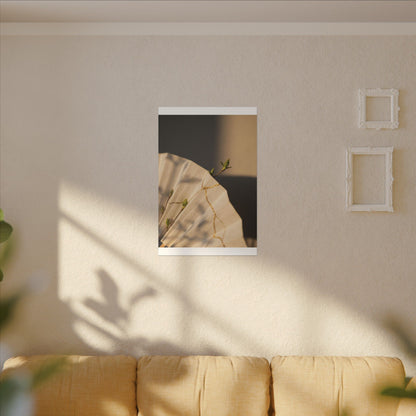 Paper Fold Gold Vein Canvas Art | Healing Kintsugi Art