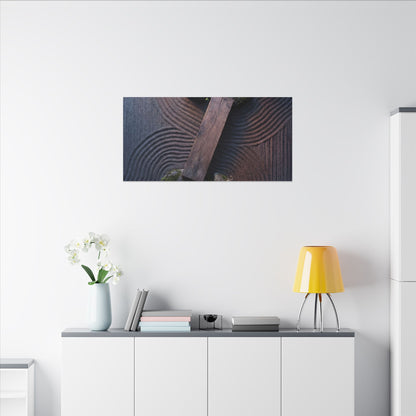 Spring Rock Garden Moody Minimal Canvas Art | Atmospheric Decor