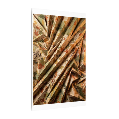 Paper Fold Autumn Canvas Art | Japandi Earthy Design