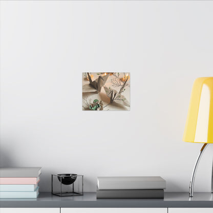 Paper Fold Spring Canvas Art | Japandi Earthy Design