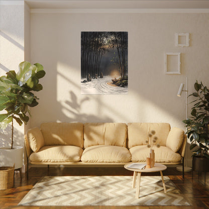 Tranquil Bamboo Grove Canvas Art - Karesansui Zen