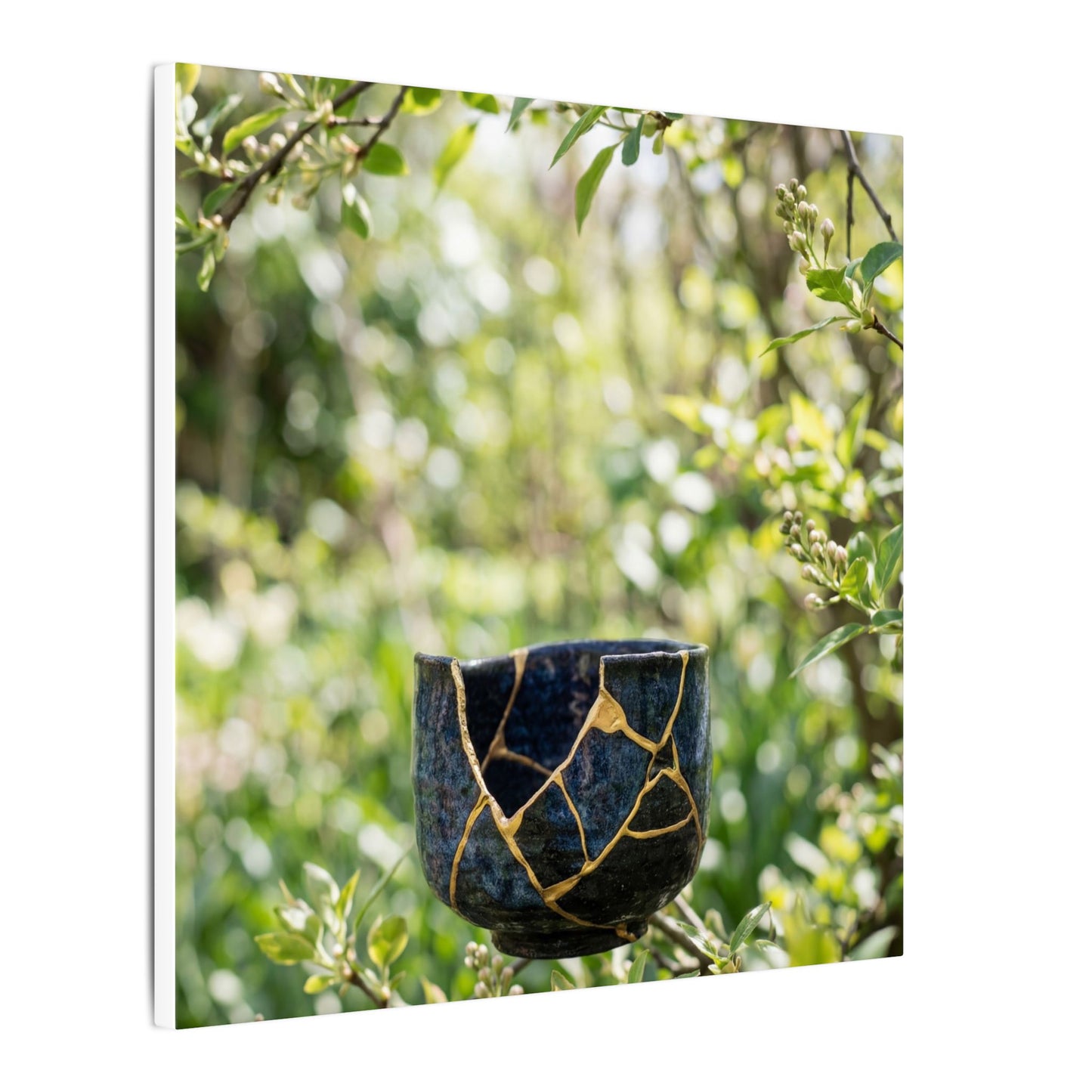 Kintsugi Broken Pottery in Dappled | Broken Beauty Canvas Art