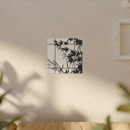 Shoji Screen Canvas Art | Summer Japandi Minimal Line Art