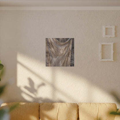 Ma Silk Drape Canvas Art - Japandi Japanese Pattern