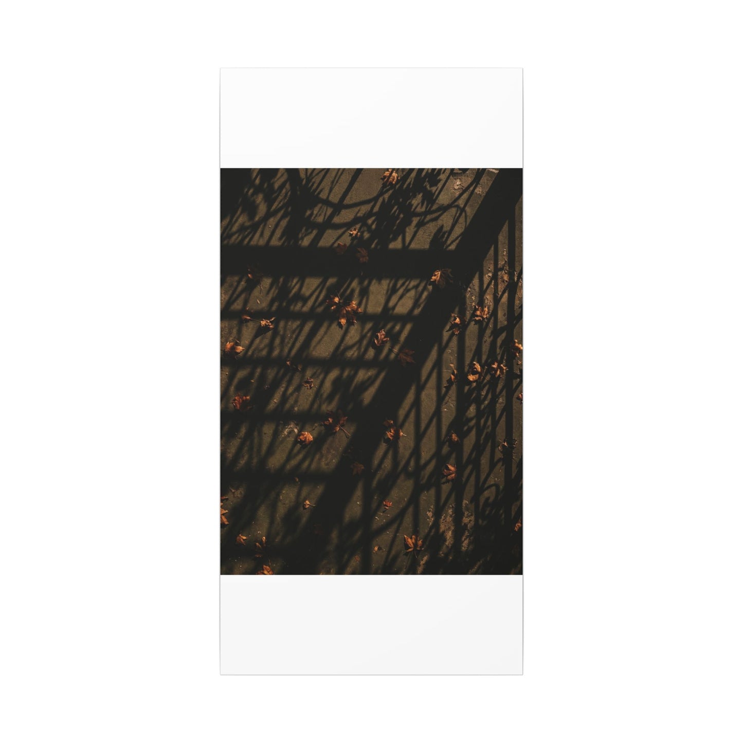 Shadow Play Canvas Art | Autumn Dark Japandi Moody Minimal Art