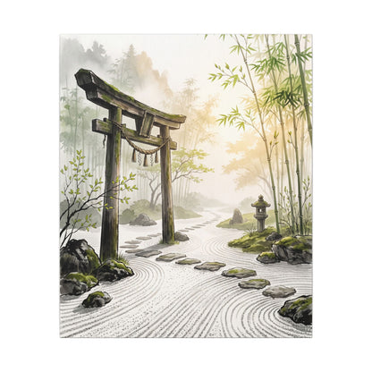 Peaceful Torii Gate Canvas Art - Karesansui Zen