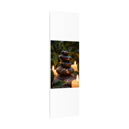 Summer River Stones Gold Vein Canvas Art | Philosophical Decor
