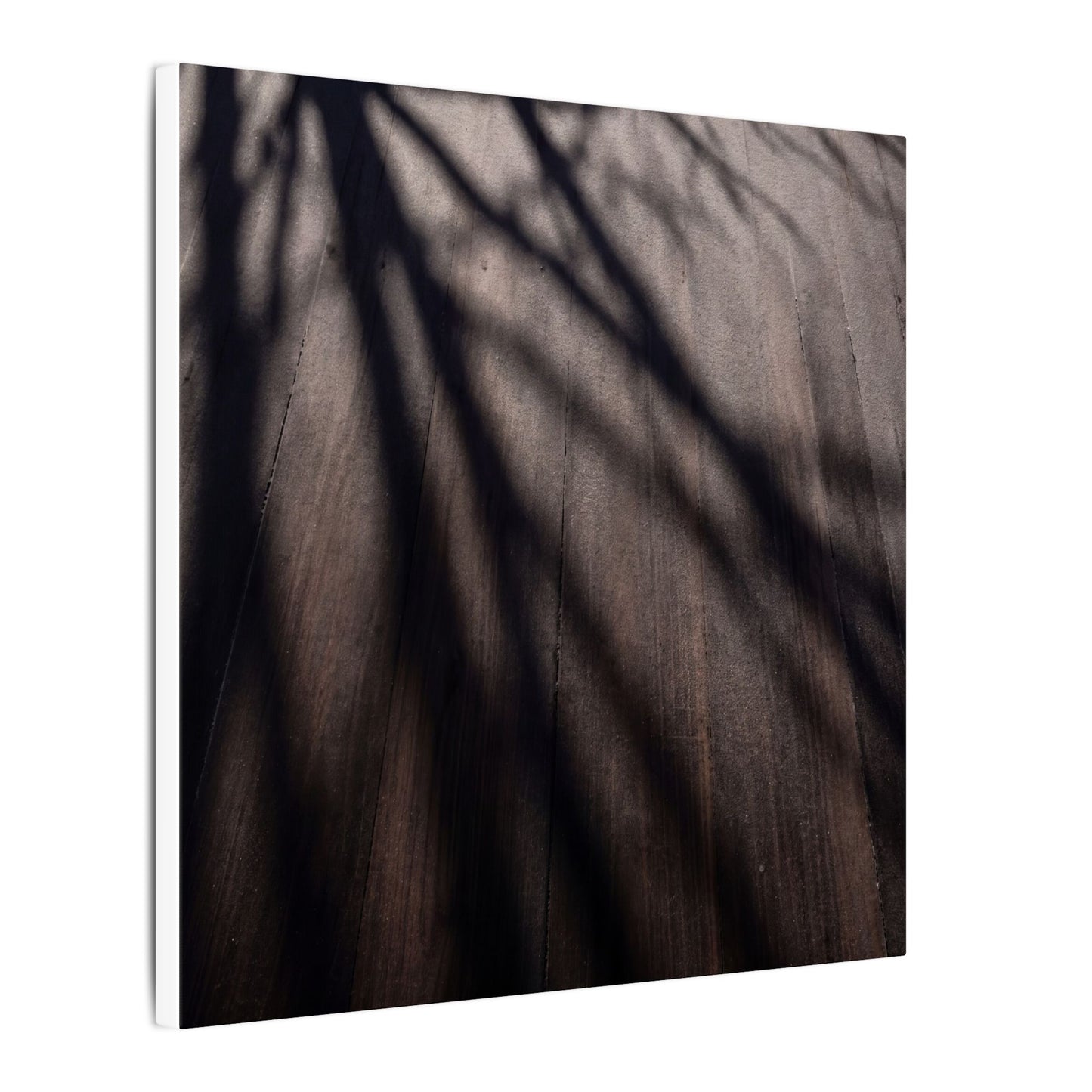 Dark Japandi Shadow Play in Dawn | Moody Minimal Canvas Art