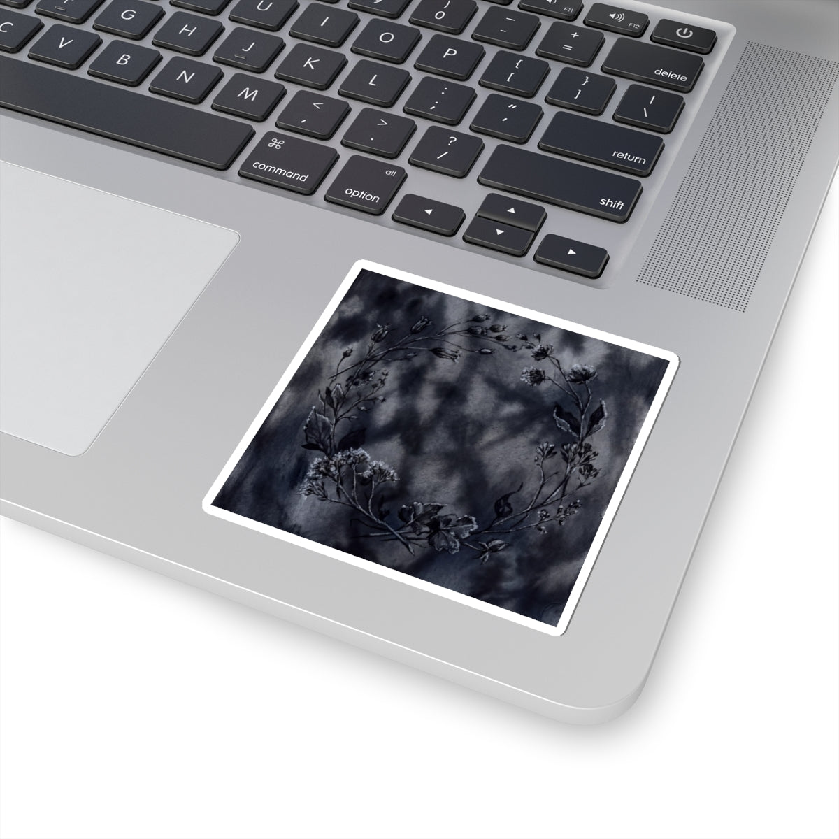 Winter Dried Flowers Shadow Zen Sticker | Moody Decor Art Print