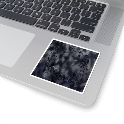 Winter Dried Flowers Shadow Zen Sticker | Moody Decor Art Print