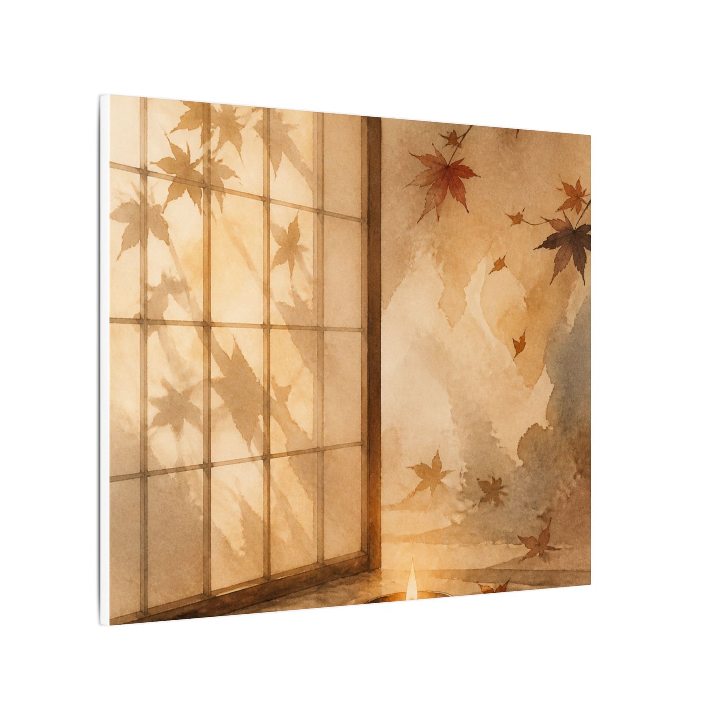 Candlelight Shoji Screen Canvas Art - Japandi Ma