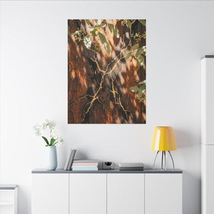 Kanso Rust Patina Canvas Art - Kintsugi Gold Vein