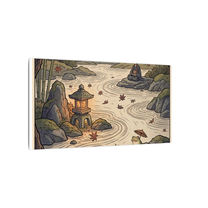 Rock Garden Autumn Canvas Art | Zen Serene Design