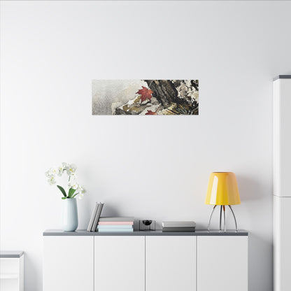 Pine Tree Autumn Canvas Art | Japandi Earthy Design