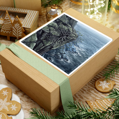 Spring Pine Tree Watercolor Sticker | Cozy Decor