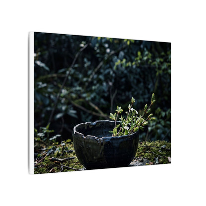 Dappled Ceramic Bowl Canvas Art - Dark Japandi Datsuzoku