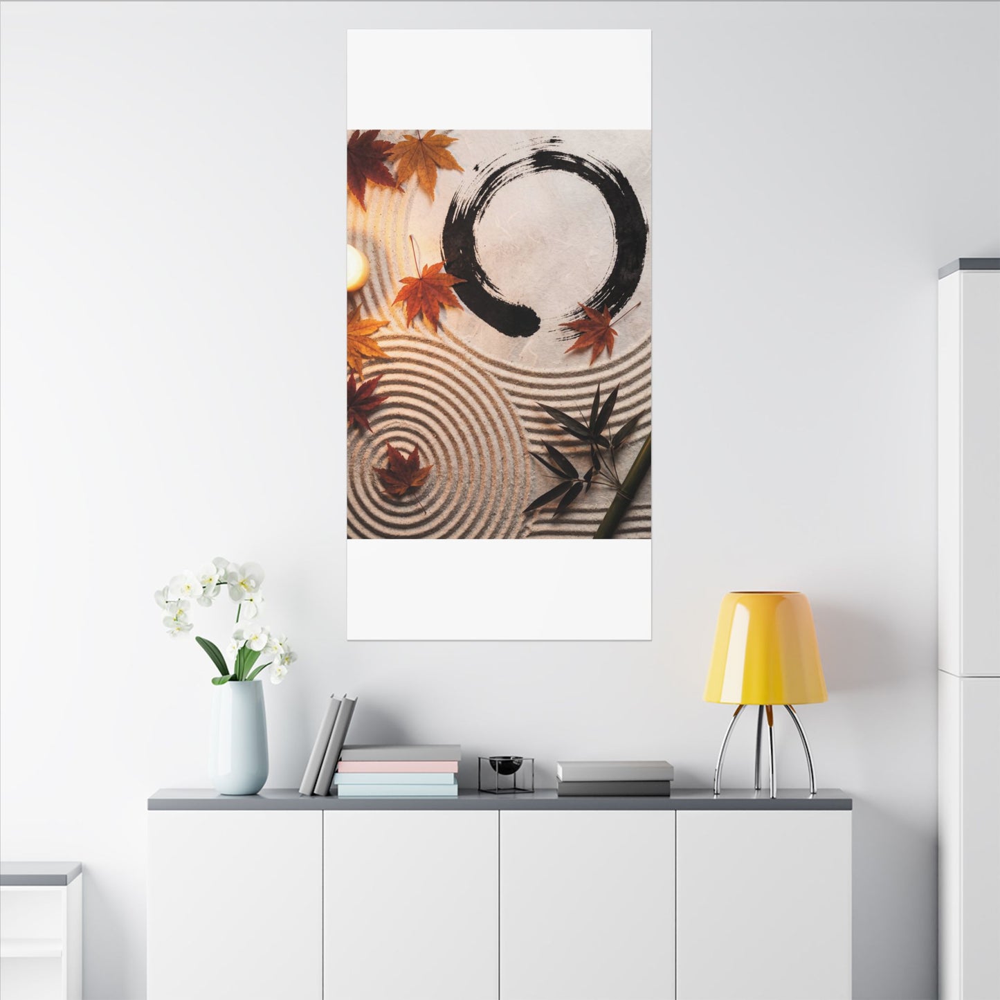 Tranquil Rock Garden Canvas Art - Enso Zen