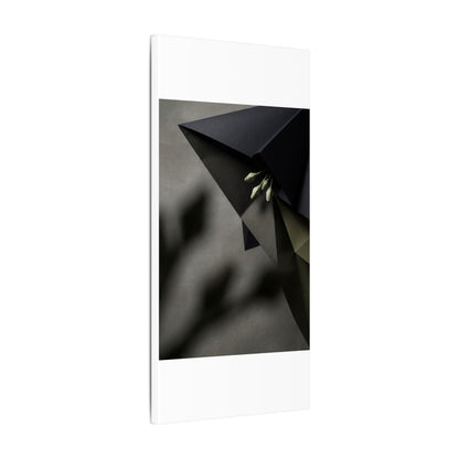 Paper Fold Moody Minimal Canvas Art | Luxurious Dark Japandi Art