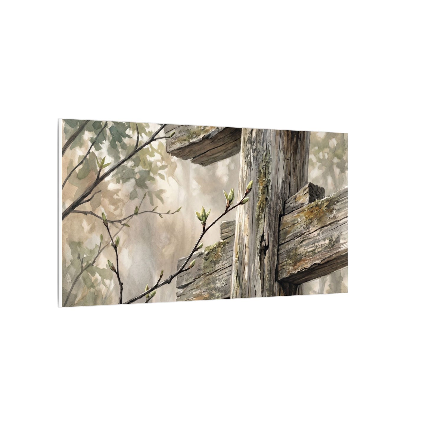 Torii Gate Spring Canvas Art | Japandi Neutral Design