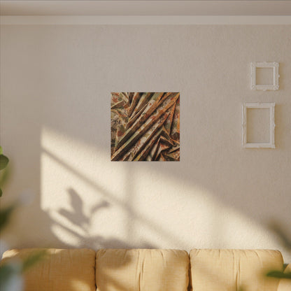 Paper Fold Autumn Canvas Art | Japandi Earthy Design