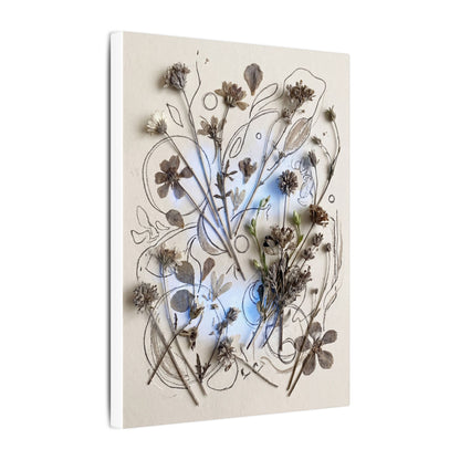 Dried Flowers Minimal Line Canvas Art | Elegant Japandi Art
