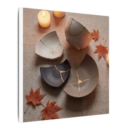 Candlelight Broken Pottery Canvas Art - Japandi Ma
