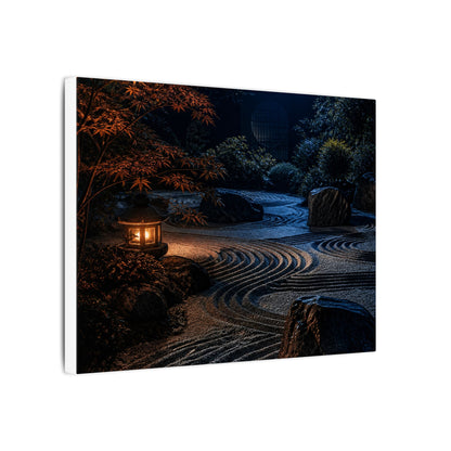 Summer Rock Garden Shadow Zen Canvas Art | Moody Decor