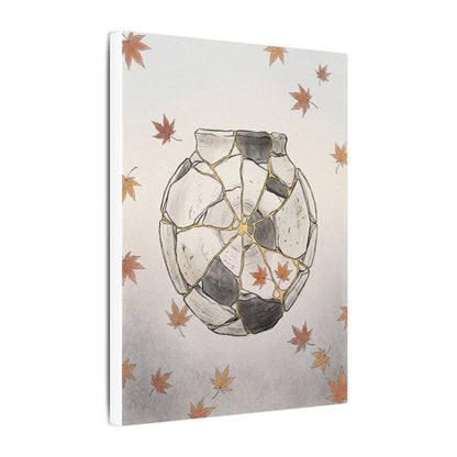 Japandi Broken Pottery in Dawn | Minimal Line Canvas Art