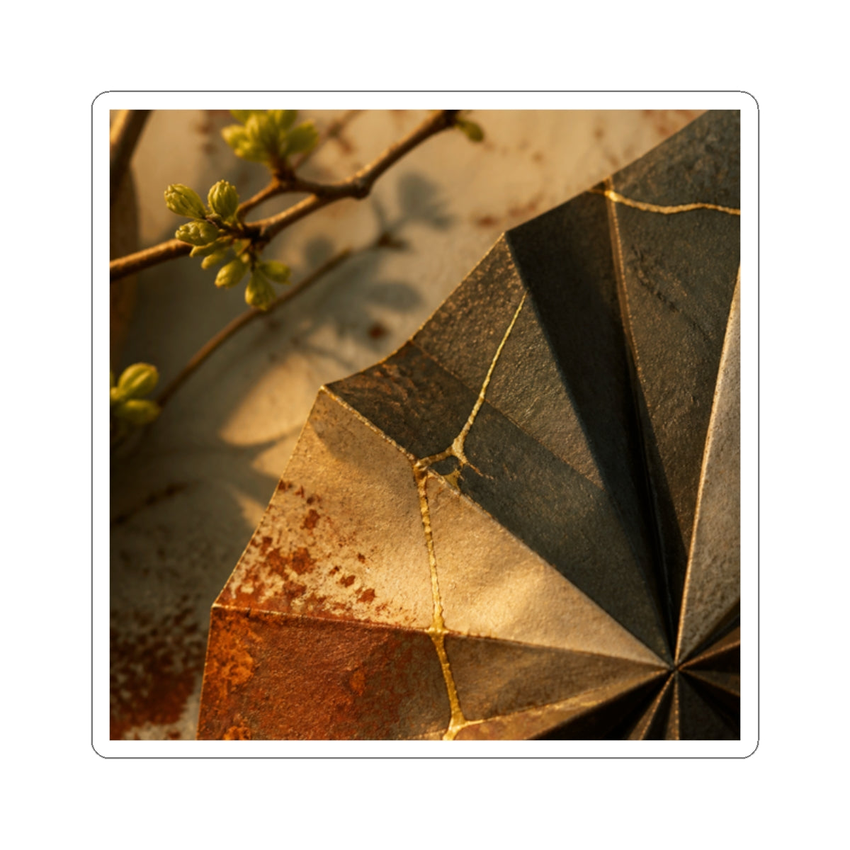 Artful Paper Fold Sticker - Broken Beauty Kintsugi